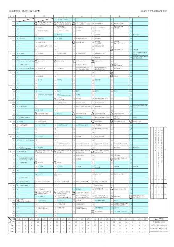 令和７年度 年間行事予定
